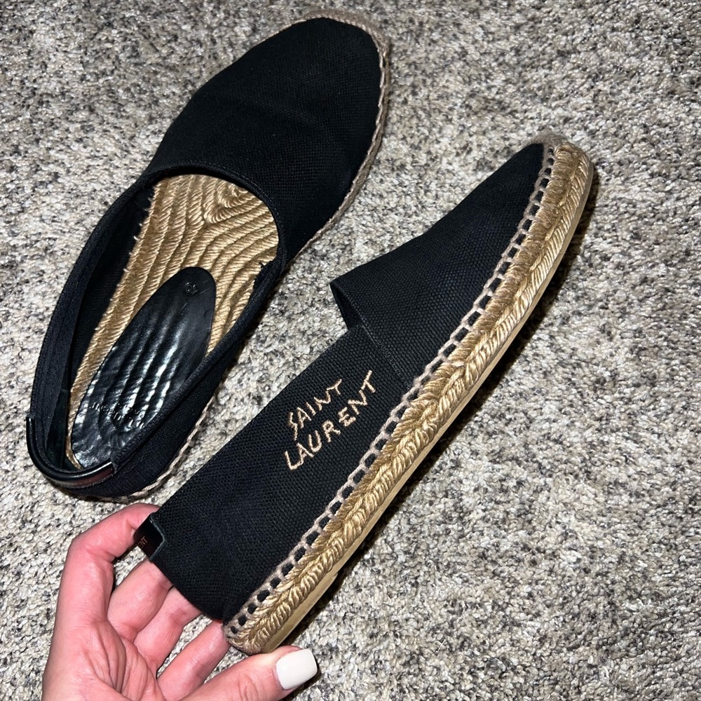 SAINT LAURENT- Canvas espadrilles